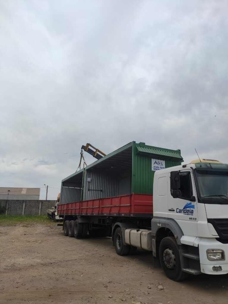 Locação container acoplado